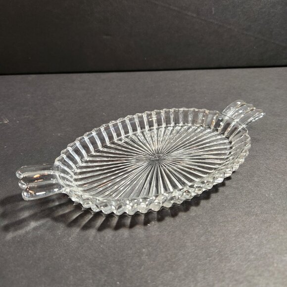 Elegant Depression Glass Heisey Ridgeleigh Creamer, Sugar, and Tray - Picture 4 of 13
